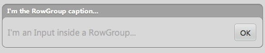 Input inside in a RowGroup