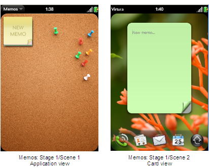 Views of Memos application